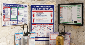 Panneaux de signalisation incendie réglementaires pour ERP